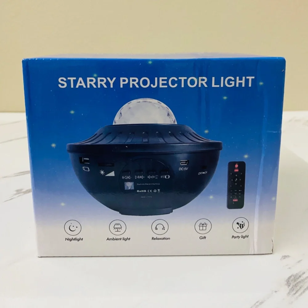 Projector Galaxy Starry Sky Night Light Ocean Star Party Speaker LED Lamp Remote